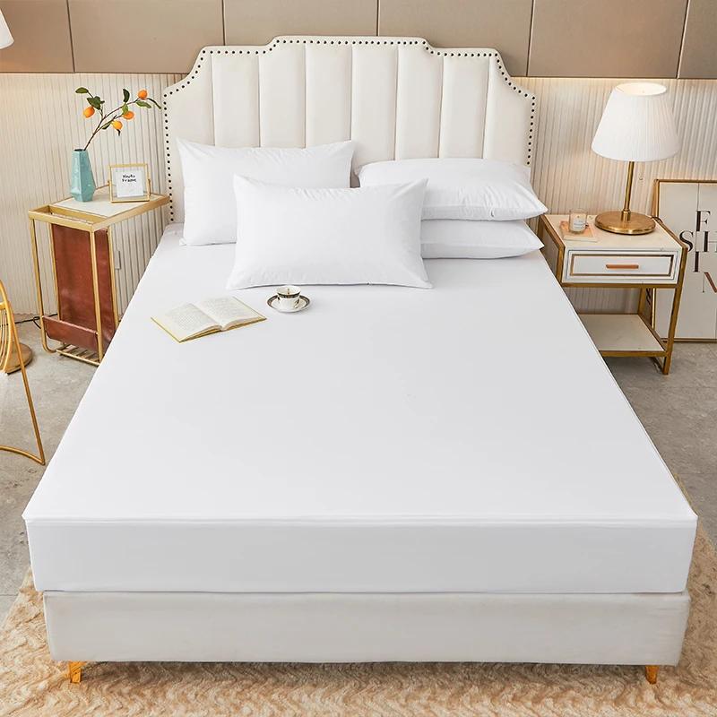 New Waterproof Bed Cover Mattress Cover with Zipper 6-Sides All Inclusive Mattress Protector Anti-slip Fitted Bed Sheet 150x200cmx25cm 1pcs
New Waterproof Bed Cover Mattress Cover with Zipper 6-Sides All Inclusive Mattress Protector Anti-slip Fitted Bed Sheet 150x200cmx25cm 1pcs
