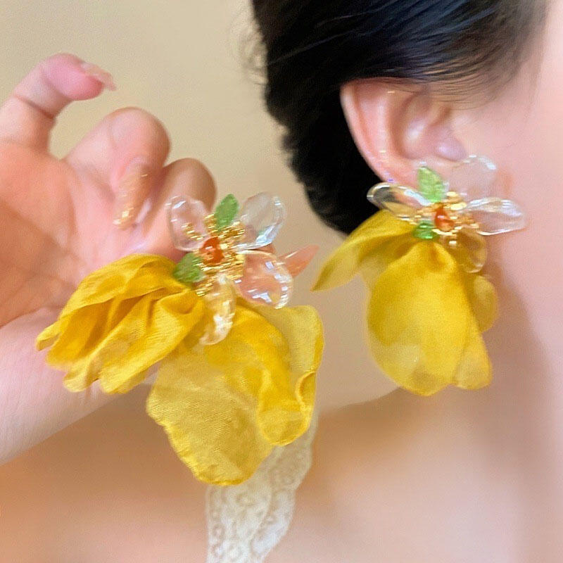 Vintage Flower Long Tassel Earrings For Women Sweet Chiffon Temperament Dangle Drop Earrings Party Wedding Beach Jewelry бурштин
Vintage Flower Long Tassel Earrings For Women Sweet Chiffon Temperament Dangle Drop Earrings Party Wedding Beach Jewelry бурштин