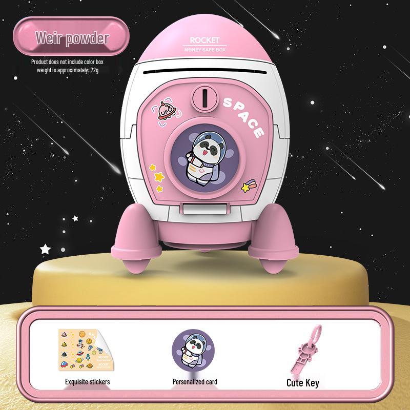 Cartoon Rocket Spaceship Piggy Bank - Large Capacity Savings Jar for Kids
Cartoon Rocket Spaceship Piggy Bank - Large Capacity Savings Jar for Kids