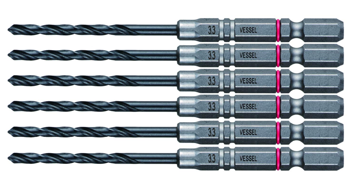 VESSEL Cushion Drill Set Drill Bit Cushion Red 6-Piece (For Metalworking) 3.3mm AMD6P-3.3 (Metalworking) Ring
VESSEL Cushion Drill Set Drill Bit Cushion Red 6-Piece (For Metalworking) 3.3mm AMD6P-3.3 (Metalworking) Ring