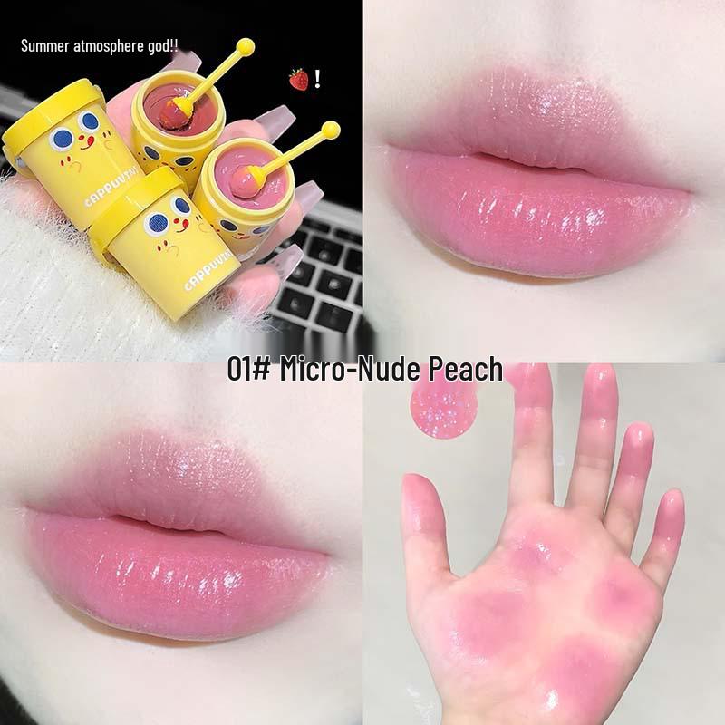 CAPPVINI Cute Cheese Lip Gloss - Milk Tea Cup Mirror Glaze, Student-Friendly Lipstick
CAPPVINI Cute Cheese Lip Gloss - Milk Tea Cup Mirror Glaze, Student-Friendly Lipstick