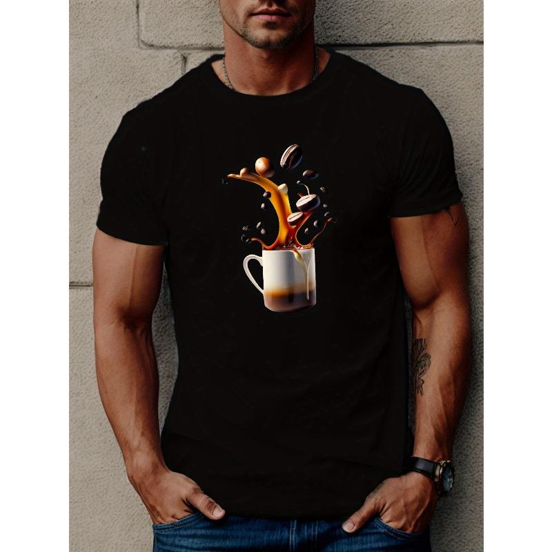 European Size Coffee Print T Shirt, Tees for Men, Casual Short Sleeve T-shirt for Summer 4XL чорний
European Size Coffee Print T Shirt, Tees for Men, Casual Short Sleeve T-shirt for Summer 4XL чорний
