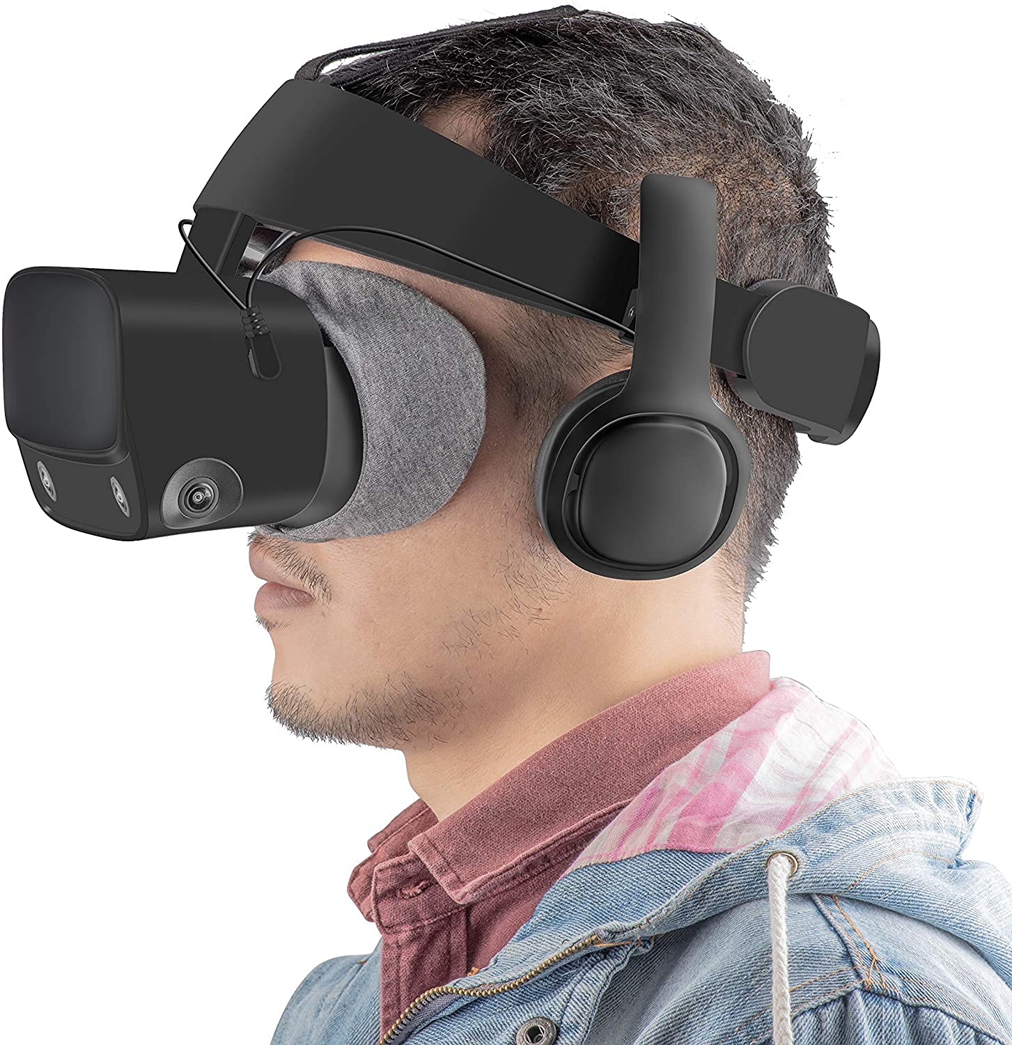 Stereo VR headphones custom made for Oculus RiftS deep bass 3D 360 degree clip design easy to install and remove - - On-ear sound,
Stereo VR headphones custom made for Oculus RiftS deep bass 3D 360 degree clip design easy to install and remove - - On-ear sound,