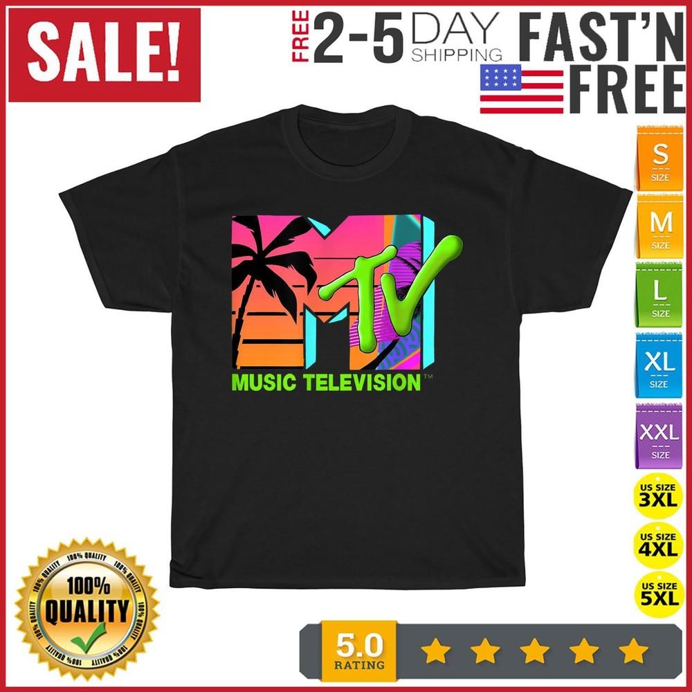 The official MTV Logo with retro palms in paradise Vintage T Shirt Men Women Kid 4XL
The official MTV Logo with retro palms in paradise Vintage T Shirt Men Women Kid 4XL