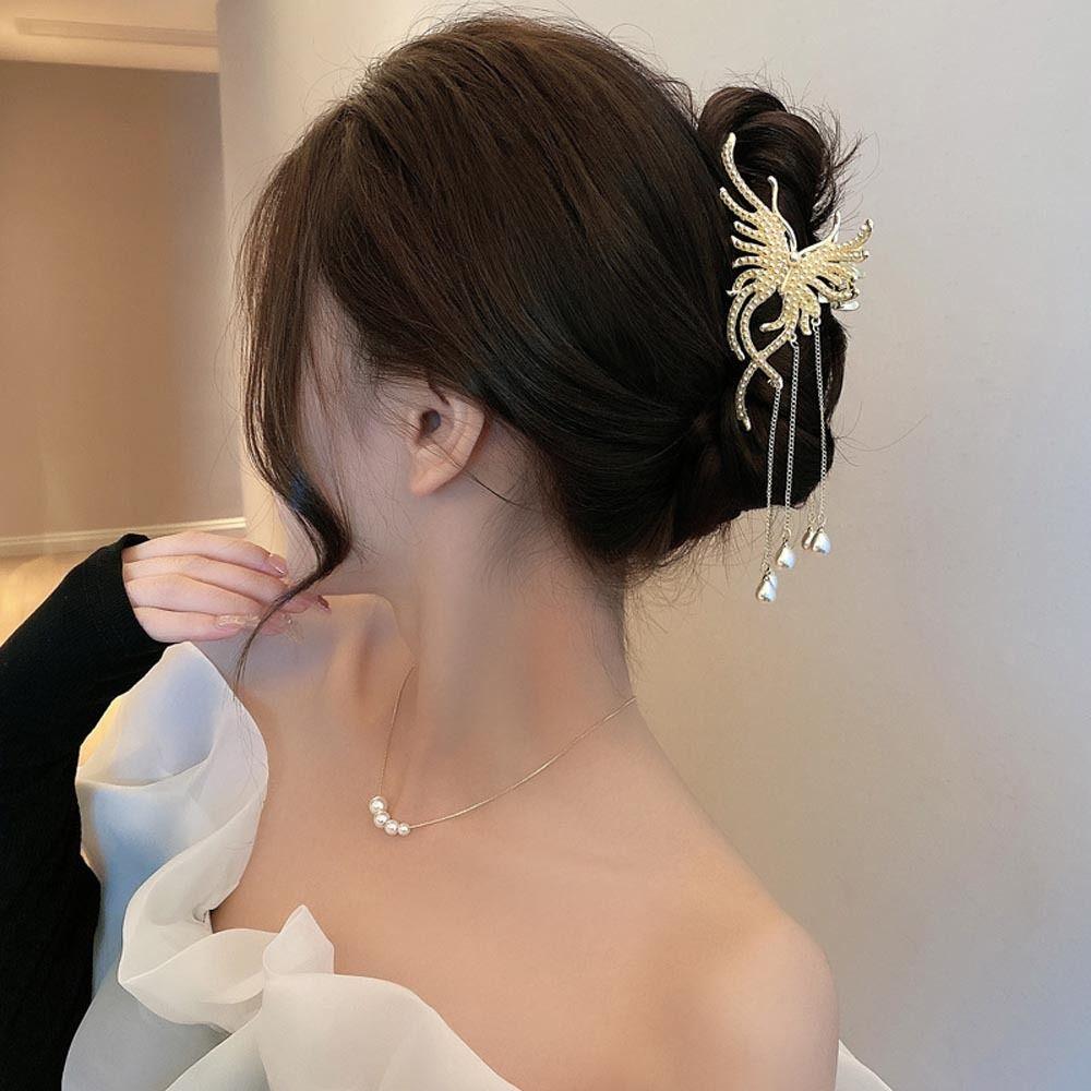 Headpiece Shark Clip Hairpins Tassel Pearl Women Hairgrip Crystal Hair Clips Butterfly Hair Claws gold-crystal
Headpiece Shark Clip Hairpins Tassel Pearl Women Hairgrip Crystal Hair Clips Butterfly Hair Claws gold-crystal