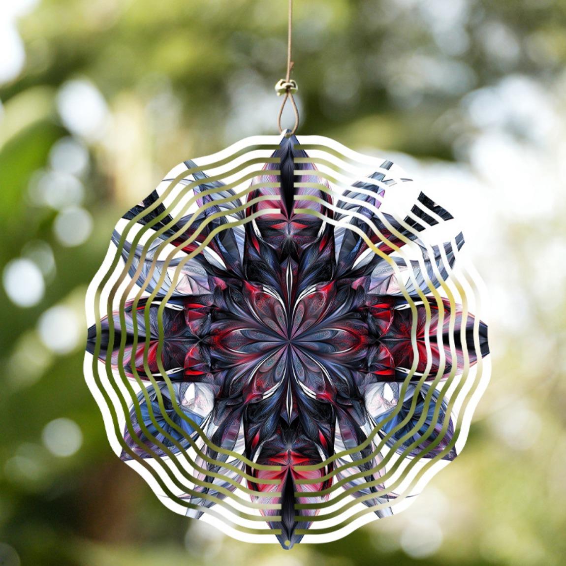 10 Inch Metal Wind Spinner Garden Decor with 360 Swivel Hook Intricate Black Red Blue Design for Patio Balcony Yard Outdoor All Season Gift 01A
10 Inch Metal Wind Spinner Garden Decor with 360 Swivel Hook Intricate Black Red Blue Design for Patio Balcony Yard Outdoor All Season Gift 01A