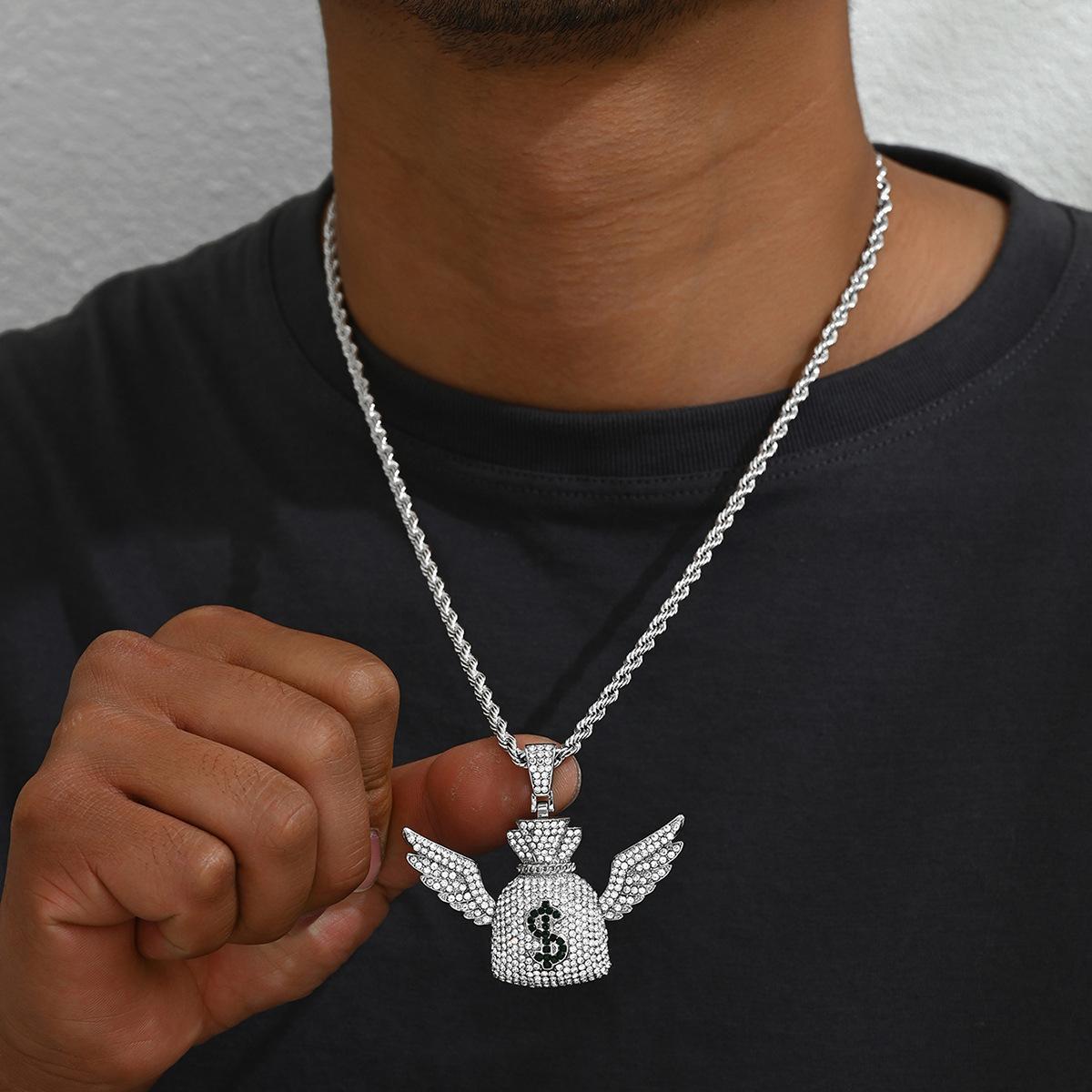 Модное мужское ожерелье с подвеской «Крылья ангела» Модные хип-хоп украшения с цепочкой из циркония
Модное мужское ожерелье с подвеской «Крылья ангела» Модные хип-хоп украшения с цепочкой из циркония