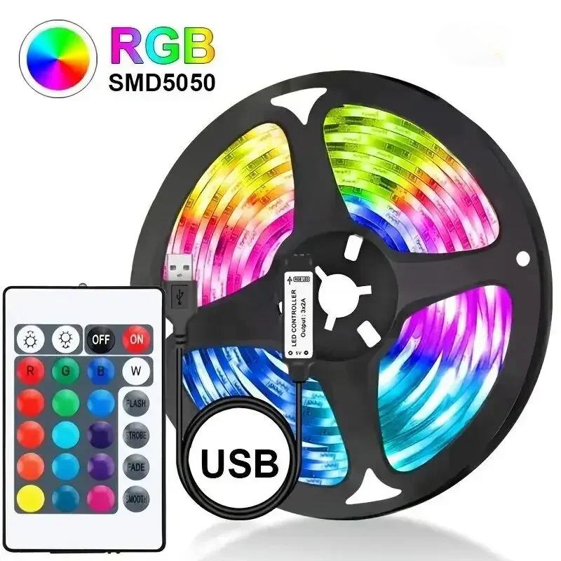 Светодиодная лента RGB 5050 с дистанционным управлением USB 5 В, гибкая светодиодная лента с 30 светодиодами/м, с регулировкой яркости для украшения дома, комнаты, вечеринки 1m
Светодиодная лента RGB 5050 с дистанционным управлением USB 5 В, гибкая светодиодная лента с 30 светодиодами/м, с регулировкой яркости для украшения дома, комнаты, вечеринки 1m