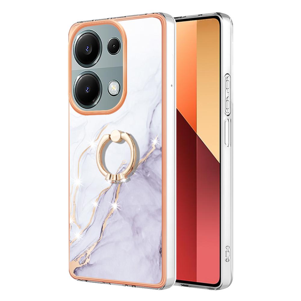 For Xiaomi Redmi Note 13 Pro 4G/Poco M6 Pro 4G Case with Ring Kickstand Marble Pattern Electroplating TPU Back Cover White 006
For Xiaomi Redmi Note 13 Pro 4G/Poco M6 Pro 4G Case with Ring Kickstand Marble Pattern Electroplating TPU Back Cover White 006
