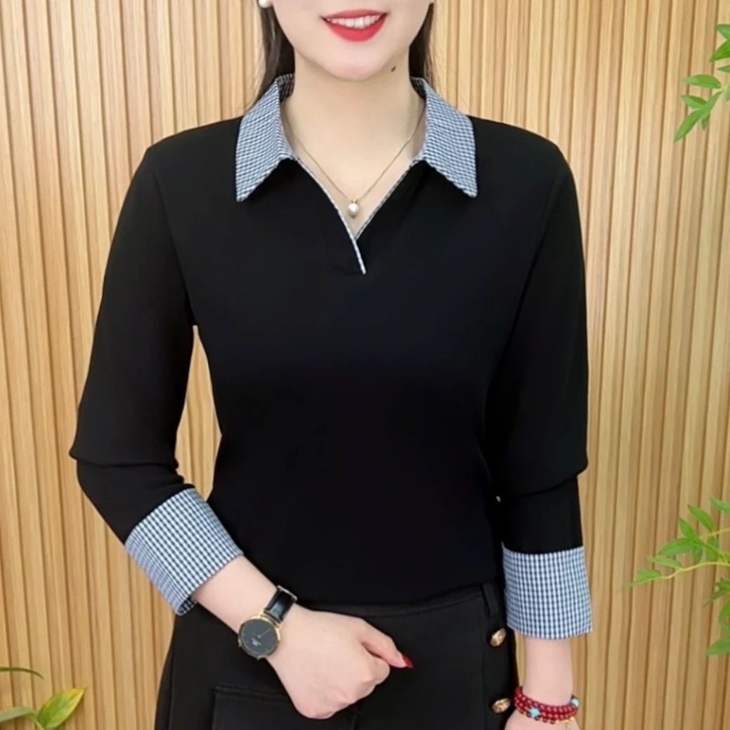 2025 spring new product shirt collar T-shirt top women s middle-aged women s clothing age-reducing fashion contrasting color simple versatile shirt M сірий колір
2025 spring new product shirt collar T-shirt top women s middle-aged women s clothing age-reducing fashion contrasting color simple versatile shirt M сірий колір