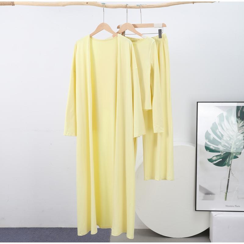 Летний повседневный комплект Тонкий длинный кардиган+Топ с длинным рукавом+Брюки с завышенной талией свободного кроя Женский комплект из 3 предметов Вакансионный стиль Однотонный костюм S жёлтый
Летний повседневный комплект Тонкий длинный кардиган+Топ с длинным рукавом+Брюки с завышенной талией свободного кроя Женский комплект из 3 предметов Вакансионный стиль Однотонный костюм S жёлтый