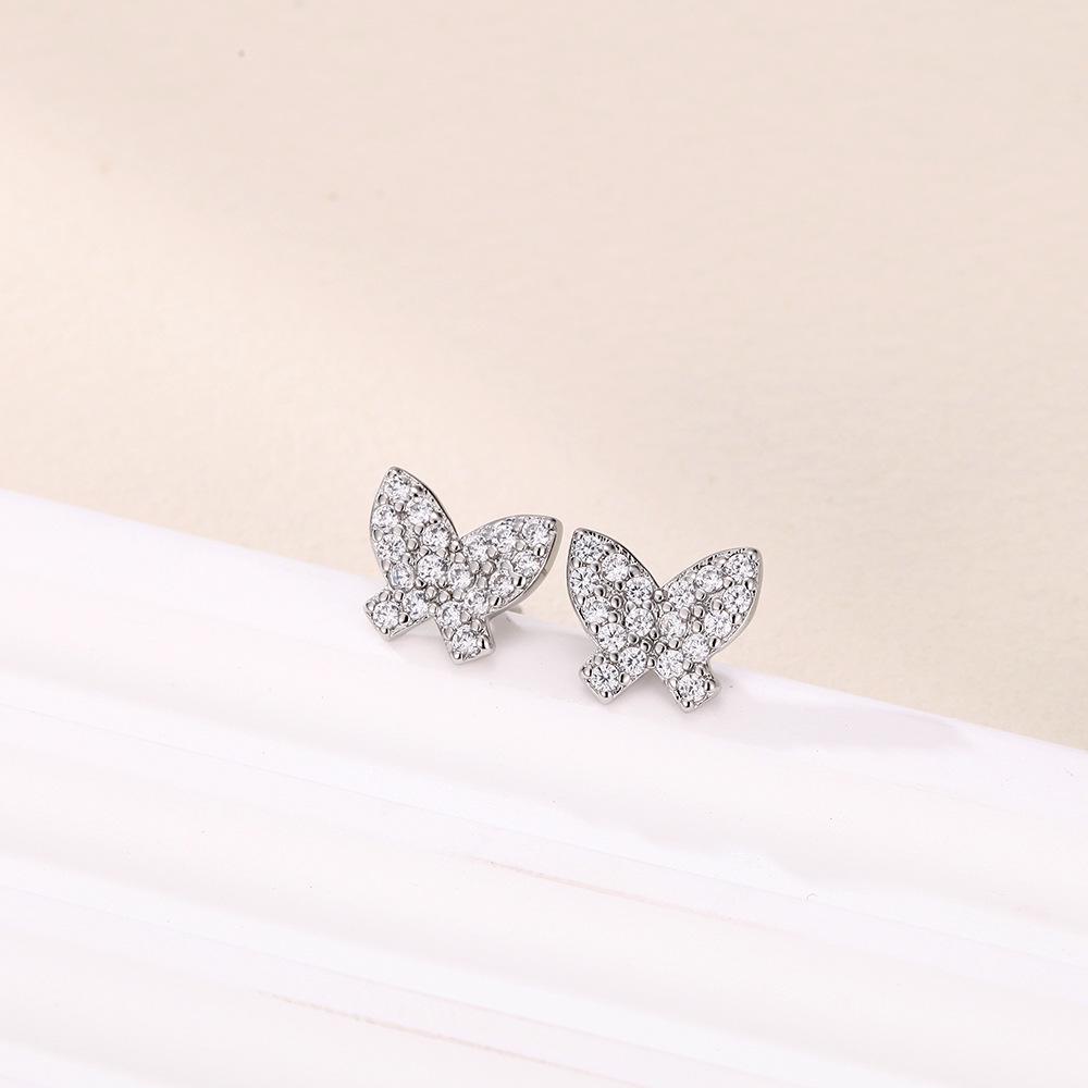 Luxury Butterfly Sterling Silver Stud Earrings for Women with Full Diamond Detailing Copper
Luxury Butterfly Sterling Silver Stud Earrings for Women with Full Diamond Detailing Copper