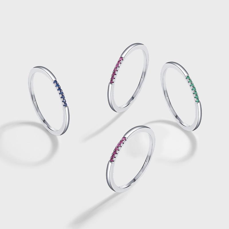 S925 Sterling Silver Starry Index Finger Ring with Delicate Rainbow Stones - Korean and Japanese Style Size 8 синий
S925 Sterling Silver Starry Index Finger Ring with Delicate Rainbow Stones - Korean and Japanese Style Size 8 синий