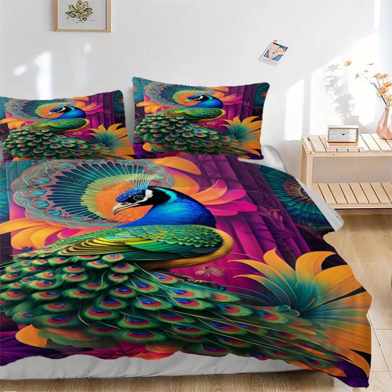 3pcs Peacock Feather Print Duvet Cover Set - Includes 1 Duvet Cover and 2 Pillowcases, No Quilt Core, All-Season Home Decor yy251111024 135x200cm
3pcs Peacock Feather Print Duvet Cover Set - Includes 1 Duvet Cover and 2 Pillowcases, No Quilt Core, All-Season Home Decor yy251111024 135x200cm