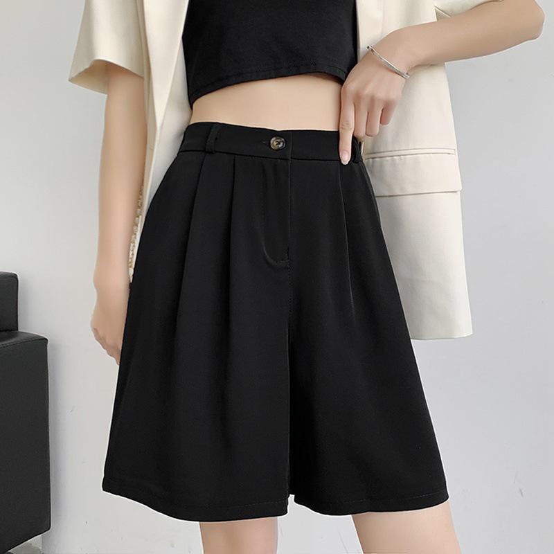 Женские шорты А-силуэта из ледяного шелка с высокой талией, больших размеров - Утягивающие, Свободного кроя, С широкими штанинами, Тонкие M 95-105kg чёрный
Женские шорты А-силуэта из ледяного шелка с высокой талией, больших размеров - Утягивающие, Свободного кроя, С широкими штанинами, Тонкие M 95-105kg чёрный