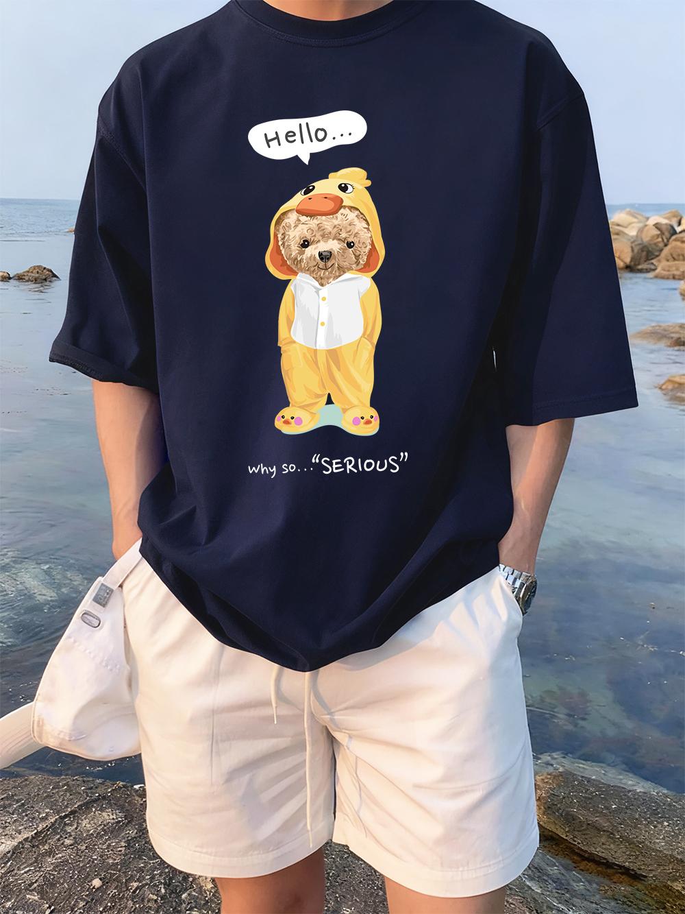 Pajama Bear Cartoon Printing TShirts Womens Cotton Summer Short Sleeve Tees Soft Loose ONeck Tops Comfortable Womans Clothes 4XL
Pajama Bear Cartoon Printing TShirts Womens Cotton Summer Short Sleeve Tees Soft Loose ONeck Tops Comfortable Womans Clothes 4XL