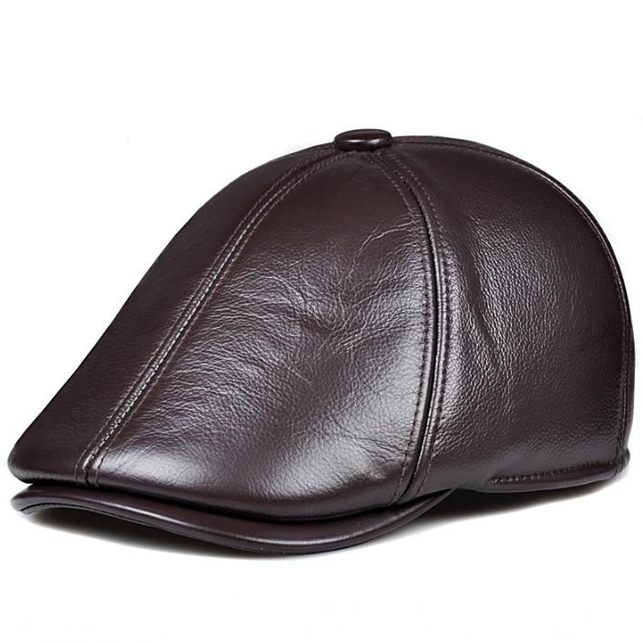 Men s Genuine Leather Winter Hat with Ear Protection - Thickened Warm Duckbill Cap for Middle-Aged and Elderly Outdoors L (55-56cm) Adjustable темно-коричневого кольору
Men s Genuine Leather Winter Hat with Ear Protection - Thickened Warm Duckbill Cap for Middle-Aged and Elderly Outdoors L (55-56cm) Adjustable темно-коричневого кольору