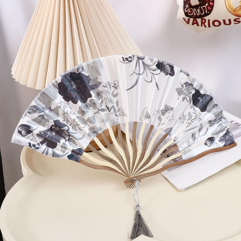 High Quality Silk Folding Fan Elegant Hand Fold Fan Dance Props Tassel Folding Fan Wedding style 2
High Quality Silk Folding Fan Elegant Hand Fold Fan Dance Props Tassel Folding Fan Wedding style 2