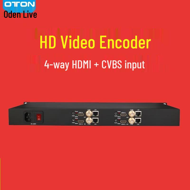Oton ECU402 4-Channel HDMI/CVBS Live Stream Encoder
Oton ECU402 4-Channel HDMI/CVBS Live Stream Encoder