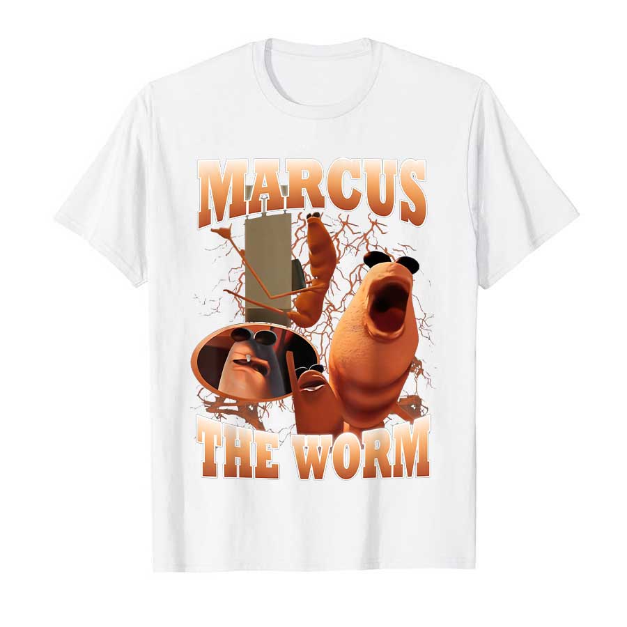 Marcus The Worm Bootleg Creative Printed Tshirt for Women Short Sleeve Round Neck Tops Summer Loose Casual Tshirt Streetwear S
Marcus The Worm Bootleg Creative Printed Tshirt for Women Short Sleeve Round Neck Tops Summer Loose Casual Tshirt Streetwear S