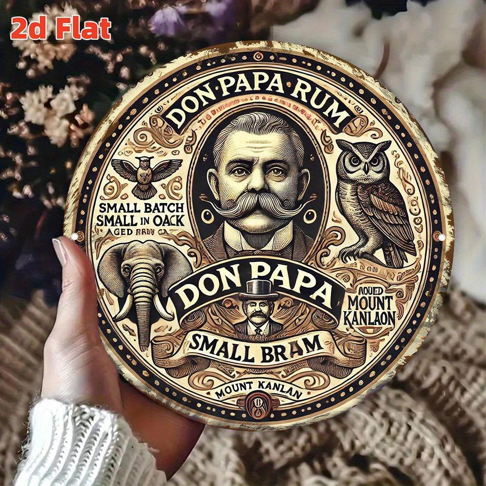 Vintage Don Papa Rum Small Batch Retro Distressed Ornate Design with Portrait Owl Elephant Mount Kanlaon Accents D Flat 20x20cm(8x8inch)
Vintage Don Papa Rum Small Batch Retro Distressed Ornate Design with Portrait Owl Elephant Mount Kanlaon Accents D Flat 20x20cm(8x8inch)