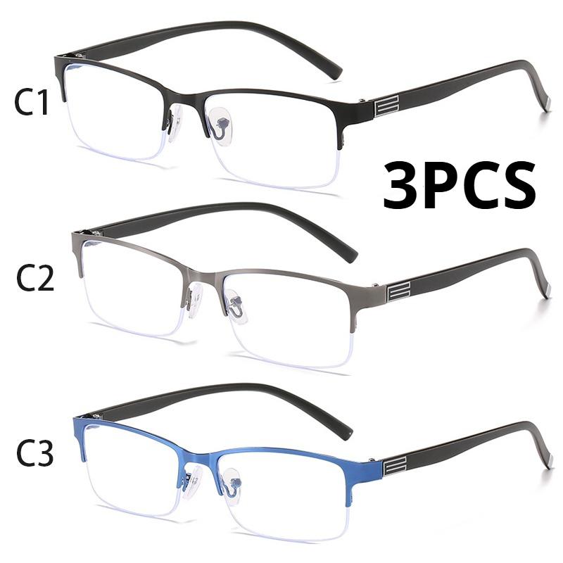 3Pcs Metal Half Frame Myopia Glasses Square Myopia Glasses Men Women Anti Blue Light Myopia Eyewear Glasses Diopter 1.0 To 4.0 +2.5
3Pcs Metal Half Frame Myopia Glasses Square Myopia Glasses Men Women Anti Blue Light Myopia Eyewear Glasses Diopter 1.0 To 4.0 +2.5