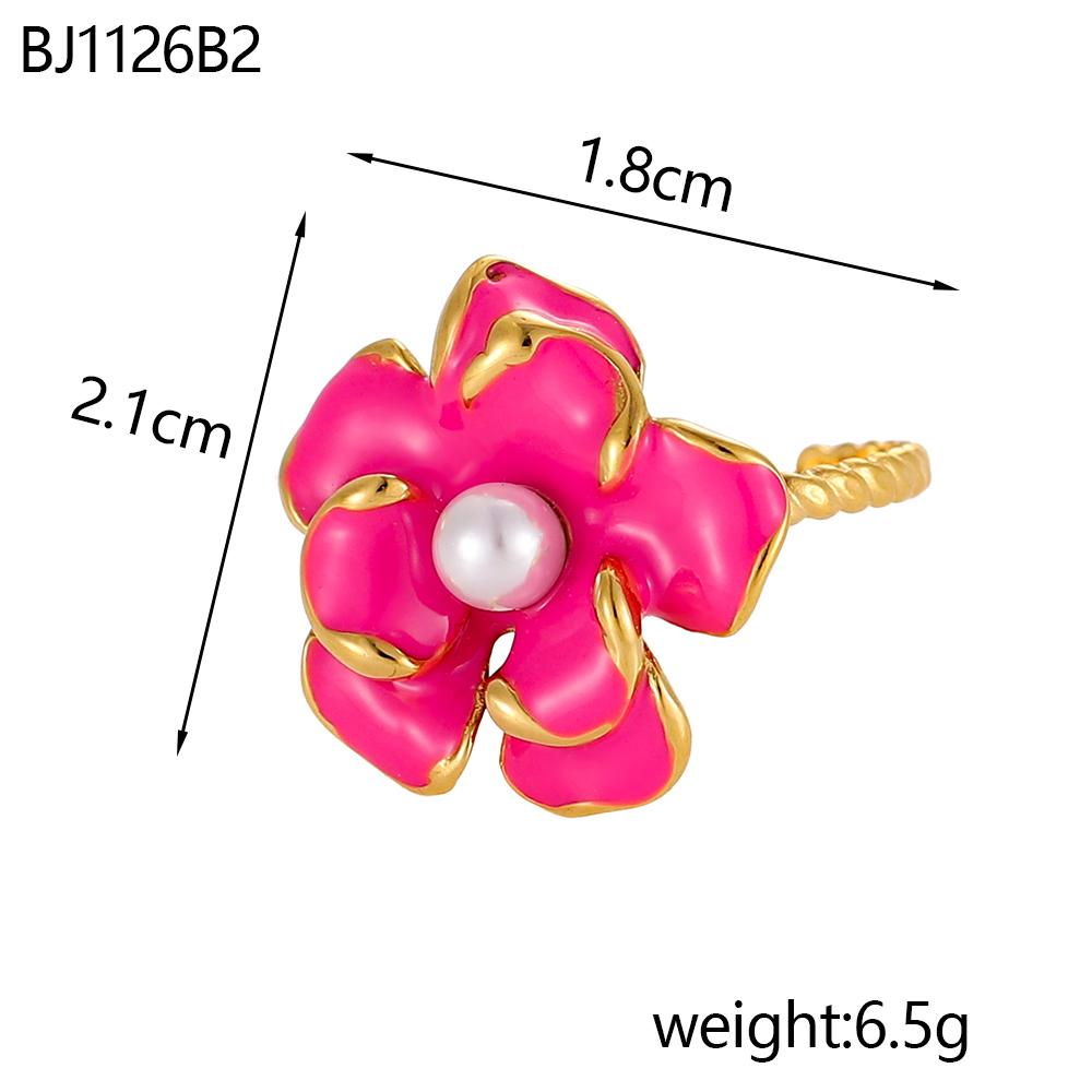 Ancient Style Stainless-steel Open Ring with Colorful Flowers Personalized Premium Touch Oil Drop Bead Ring for Women resizable
Ancient Style Stainless-steel Open Ring with Colorful Flowers Personalized Premium Touch Oil Drop Bead Ring for Women resizable