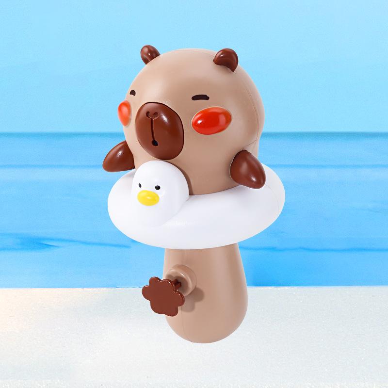 Летняя водная игра Капибала Водяной пистолет Игрушка Мультяшный тюлень Пляжный пресс Стиль Водные бои Уличная водная боевая игрушка серый