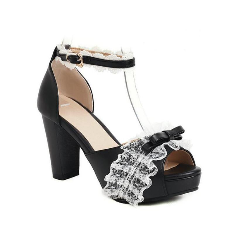 Летняя женская обувь Сандалии Свадебные туфли Пип-то носок Кружево Бант Высокий каблук Платформа Сандалии Обувь Женские туфли-лодочки 28-43 34 чёрный
Летняя женская обувь Сандалии Свадебные туфли Пип-то носок Кружево Бант Высокий каблук Платформа Сандалии Обувь Женские туфли-лодочки 28-43 34 чёрный