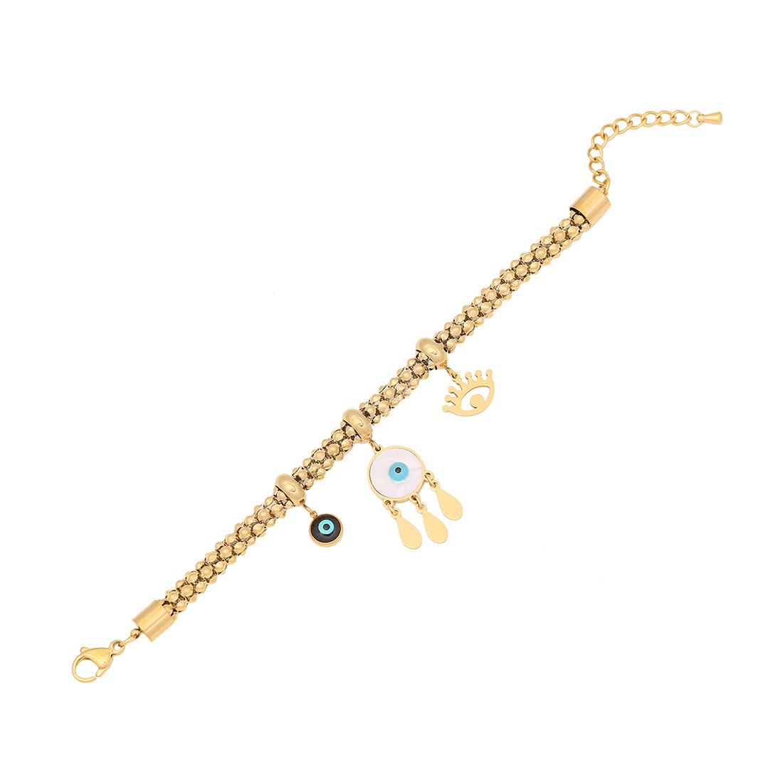 New Cross-border Jewelry Fashion Flower Stainless Steel Bracelet Exaggerated Eye Hand Jewelry
New Cross-border Jewelry Fashion Flower Stainless Steel Bracelet Exaggerated Eye Hand Jewelry