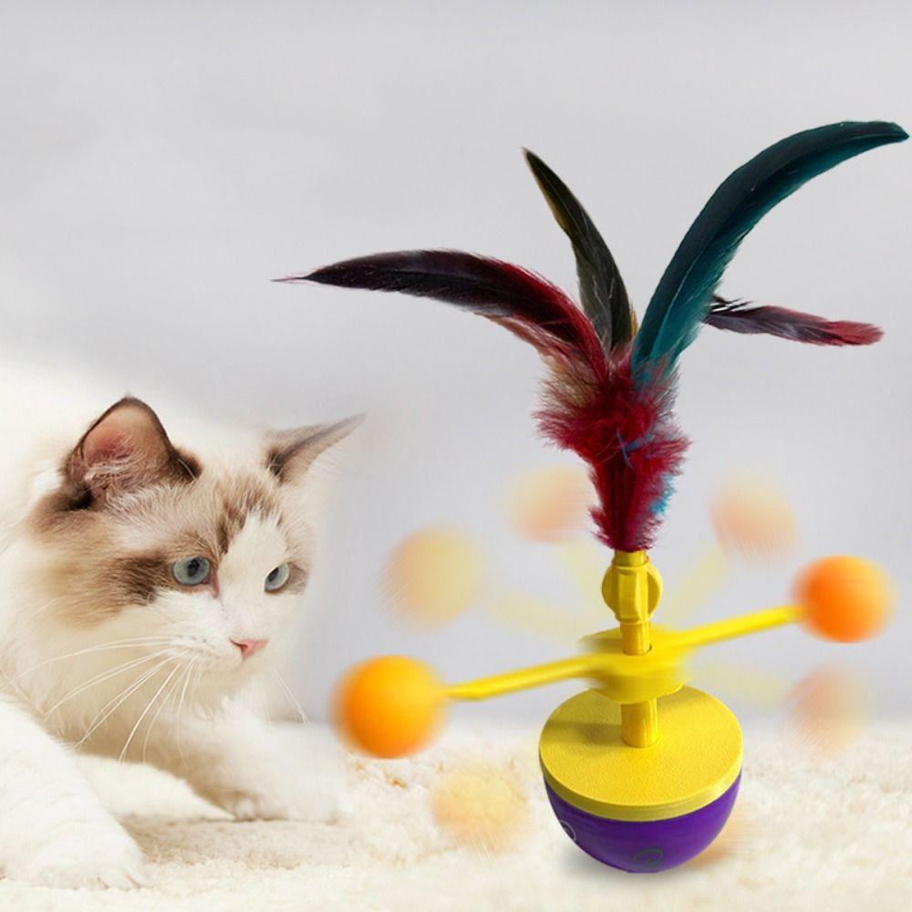 Rotating Interactive Cat Toys Colorful Feather Pet Fun Roller Pet Feather Sliding Toy Exercise Style 1
Rotating Interactive Cat Toys Colorful Feather Pet Fun Roller Pet Feather Sliding Toy Exercise Style 1