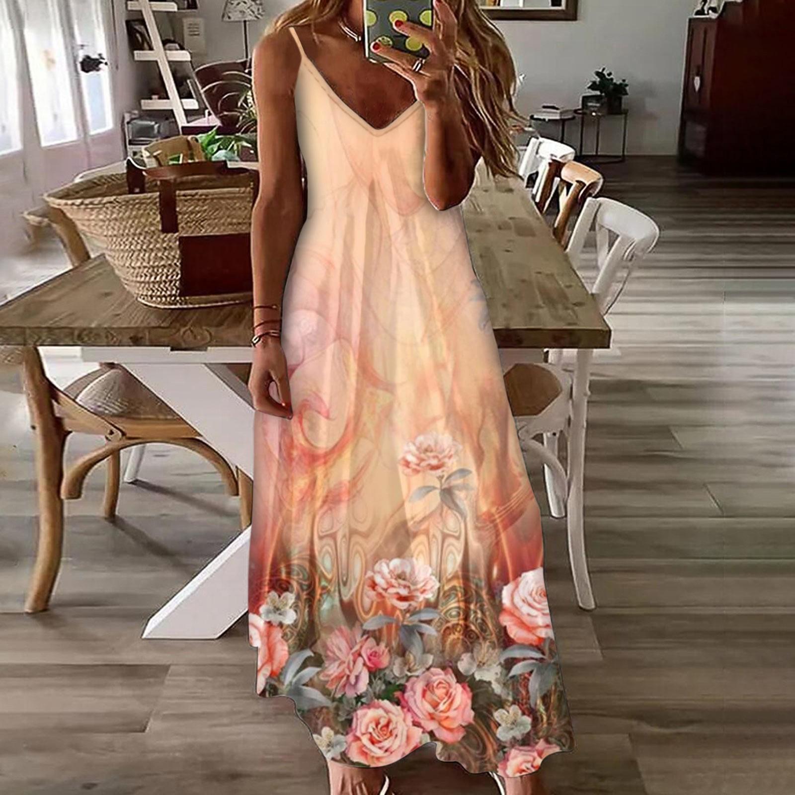 Maxi Dresses For Women Summer Sleeveless Boho Sundress Casual V-Neck Long Dresses Hawaiian Beach Dress For Vacation XXXXL помаранчевий
Maxi Dresses For Women Summer Sleeveless Boho Sundress Casual V-Neck Long Dresses Hawaiian Beach Dress For Vacation XXXXL помаранчевий