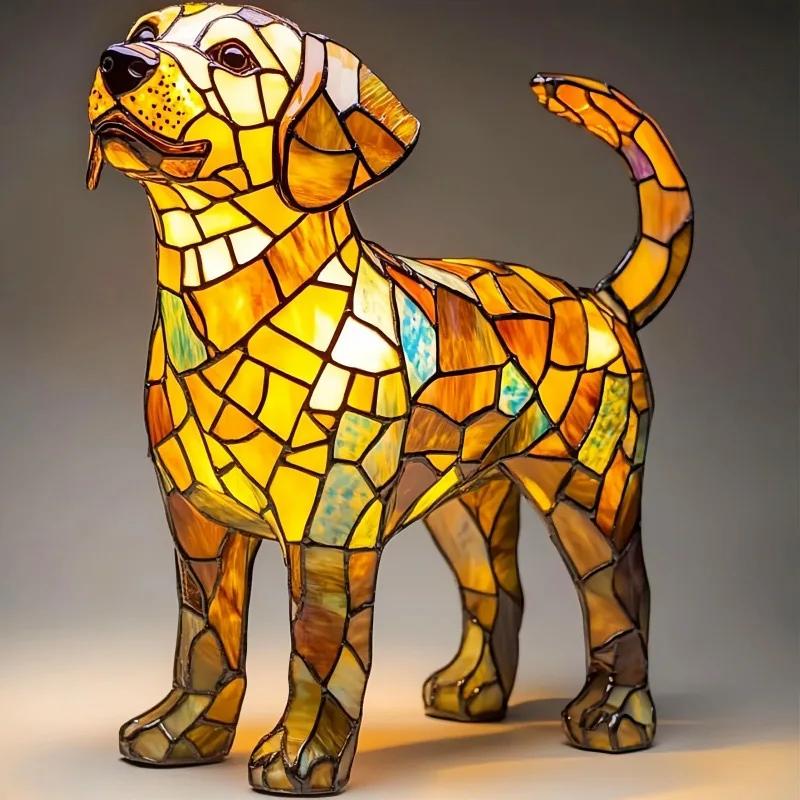 Cat Lamp Stained Glass, Retro Magic Cat Stained Resin Tabletop Night Light, Cute Pet Themed Led Lamp Gift for Dog Cat Lovers 15CM USB
Cat Lamp Stained Glass, Retro Magic Cat Stained Resin Tabletop Night Light, Cute Pet Themed Led Lamp Gift for Dog Cat Lovers 15CM USB