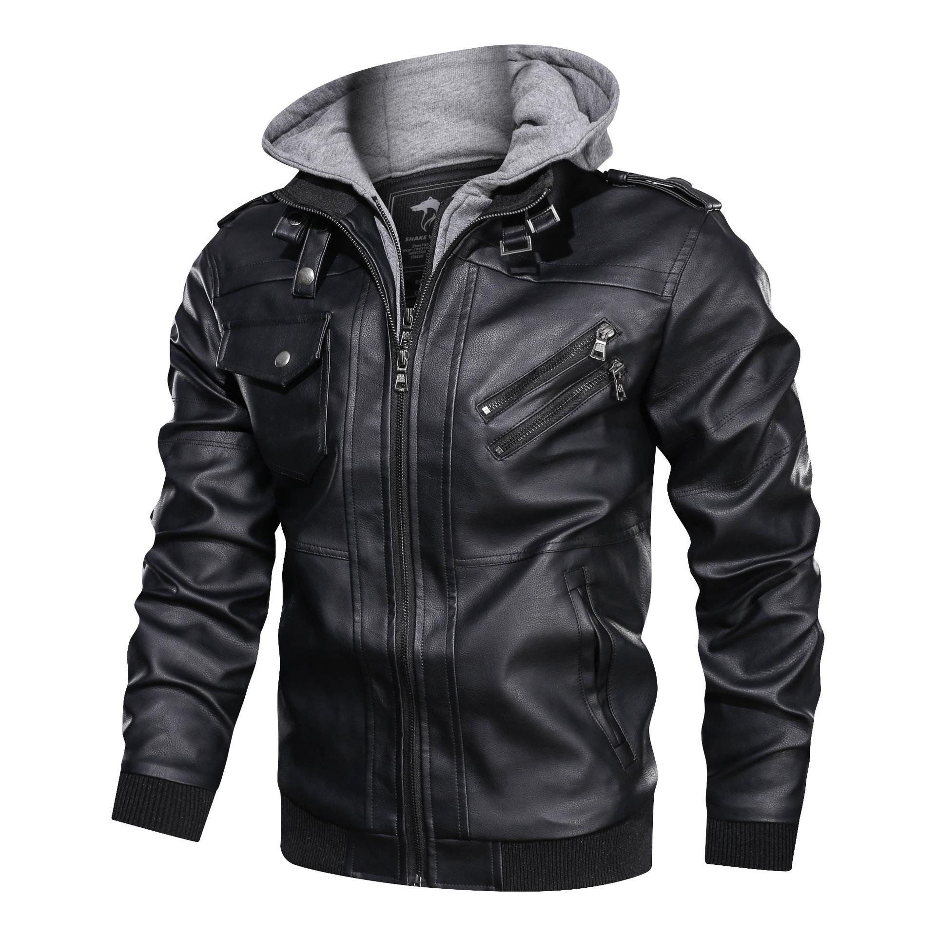 Autumn and Winter Men s Detachable Hooded Solid Color Slim Coat Large Size Casual and Versatile Motorcycle Leather Jacket 3XL
Autumn and Winter Men s Detachable Hooded Solid Color Slim Coat Large Size Casual and Versatile Motorcycle Leather Jacket 3XL