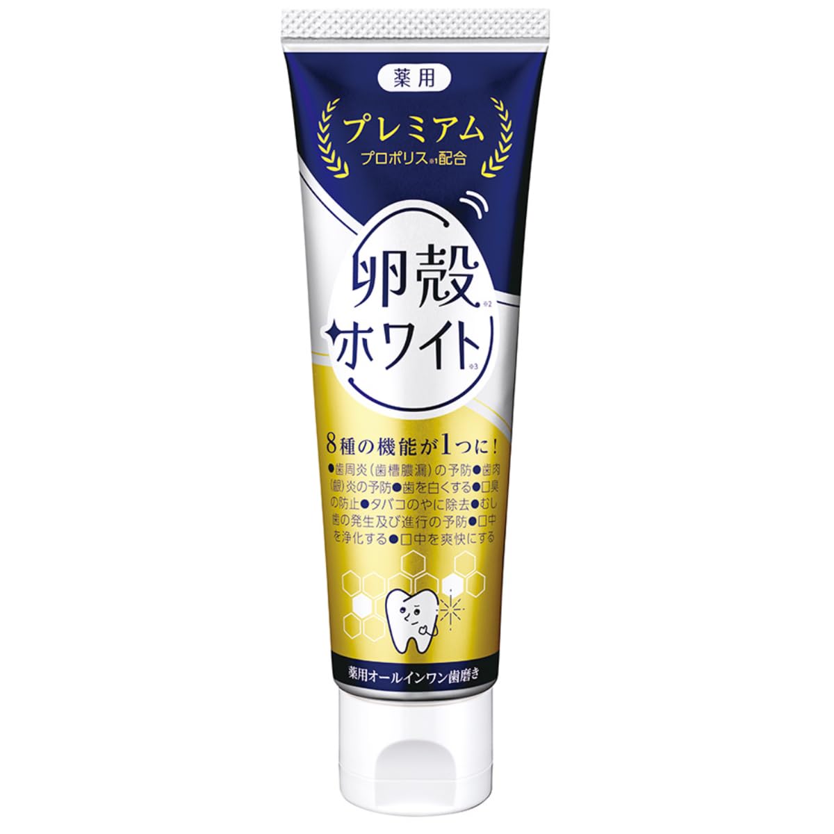 Medicinal Eggshell White Premium 80g Quasi-drug Toothpaste Prevents periodontal disease Prevents bad breath Prevents tooth decay Herbal mint flavor
Medicinal Eggshell White Premium 80g Quasi-drug Toothpaste Prevents periodontal disease Prevents bad breath Prevents tooth decay Herbal mint flavor