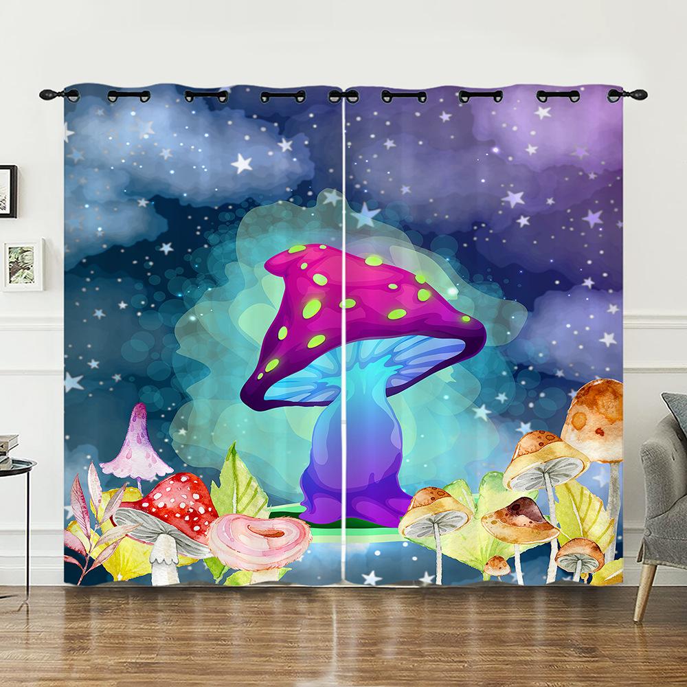 Curtains Cartoon Magic Plants Mushroom Butterfly Curtains Bedroom Living Room Blackout Curtain Punching 97cm*114cm*2
Curtains Cartoon Magic Plants Mushroom Butterfly Curtains Bedroom Living Room Blackout Curtain Punching 97cm*114cm*2