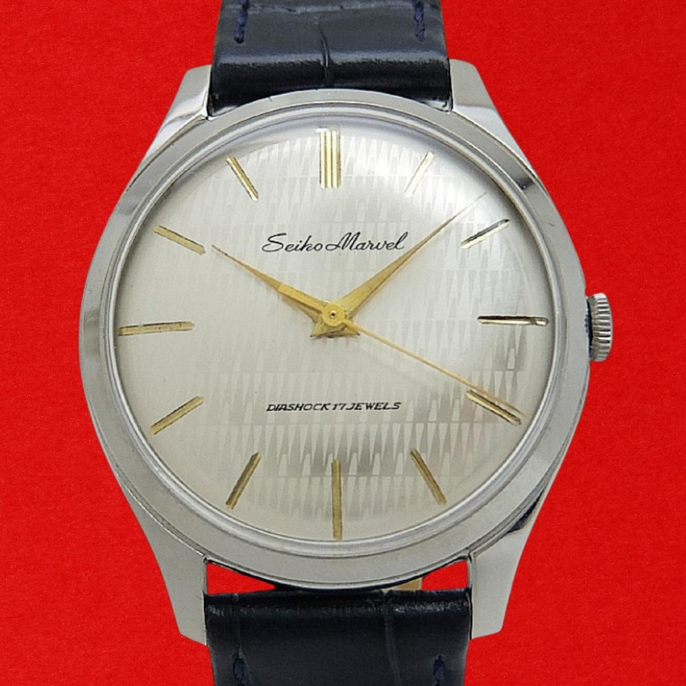 SEIKO MARVEL 17 Jewels Ref. J14008 SS Large Case Textured Dial
SEIKO MARVEL 17 Jewels Ref. J14008 SS Large Case Textured Dial