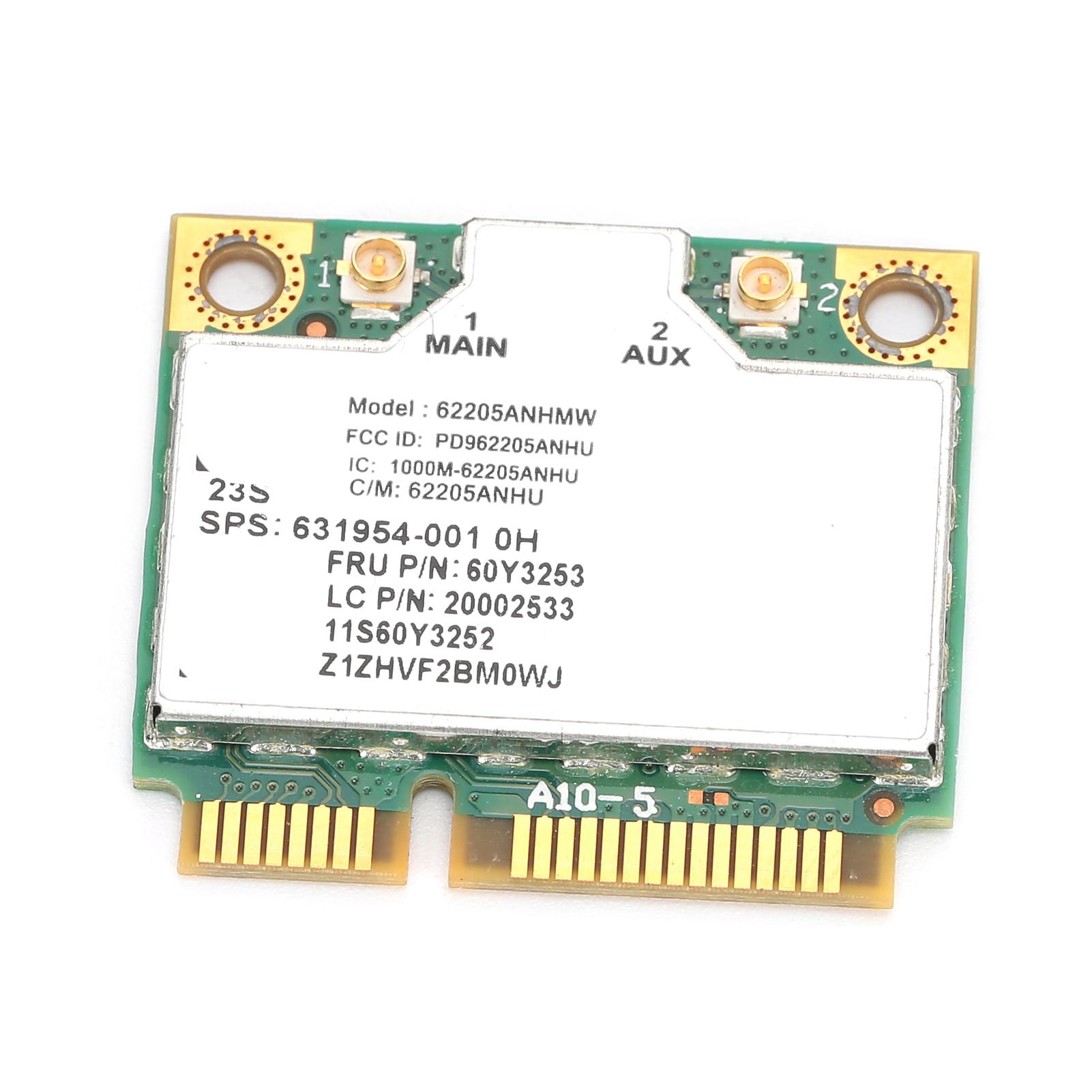 6205AN Бездротова мережева карта FRU 60Y3253 300 Мбіт/с 5G WiFi адаптер Інтерфейс Mini PCIE для Lenovo
6205AN Бездротова мережева карта FRU 60Y3253 300 Мбіт/с 5G WiFi адаптер Інтерфейс Mini PCIE для Lenovo