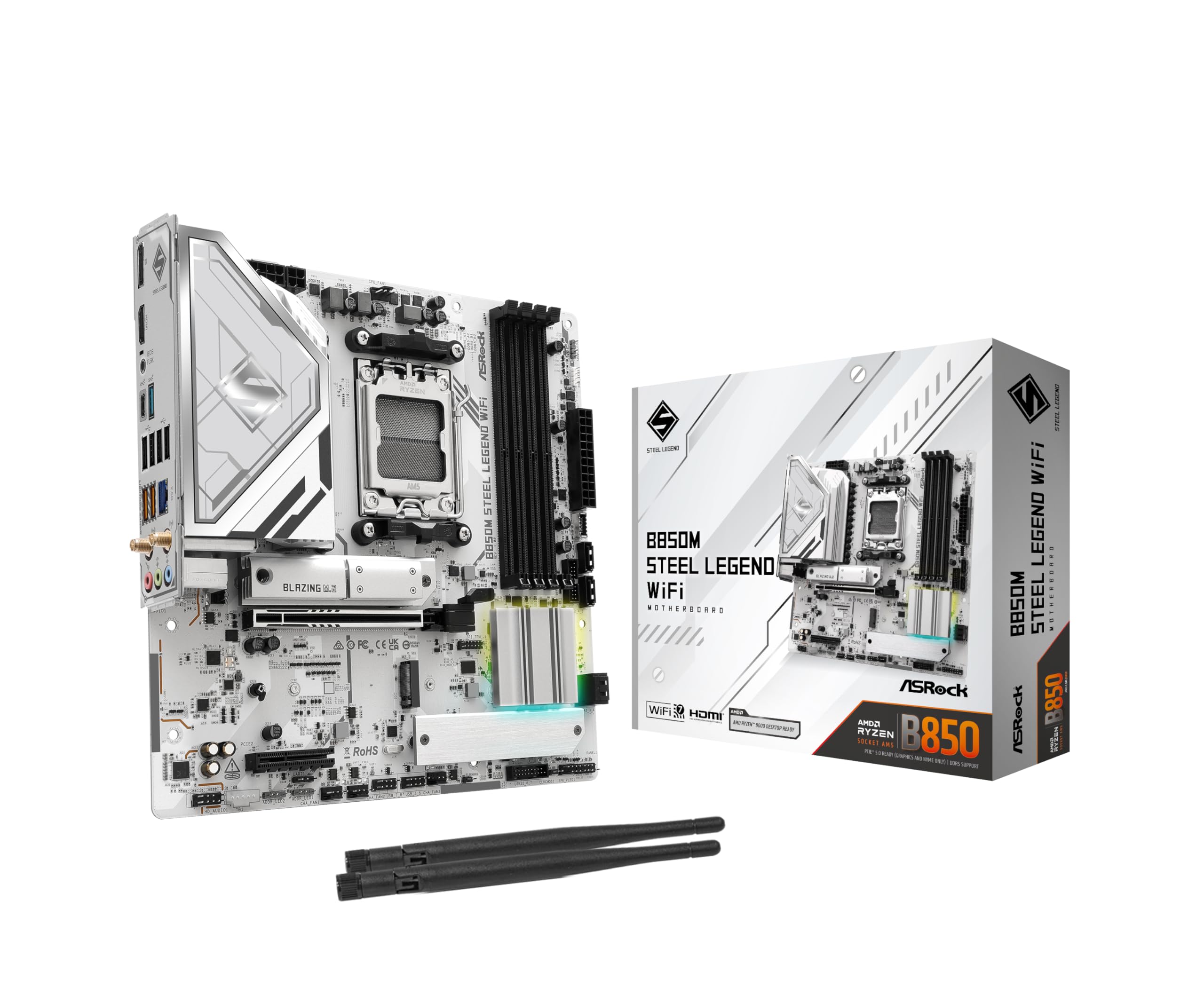Материнська плата ASRock B850M Steel Legend WiFi AMD Ryzen 9000 8000 7000 Series CPU Compatible DDR5 Micro ATX Motherboard Authorized Distributor / / (Сокет
Материнська плата ASRock B850M Steel Legend WiFi AMD Ryzen 9000 8000 7000 Series CPU Compatible DDR5 Micro ATX Motherboard Authorized Distributor / / (Сокет