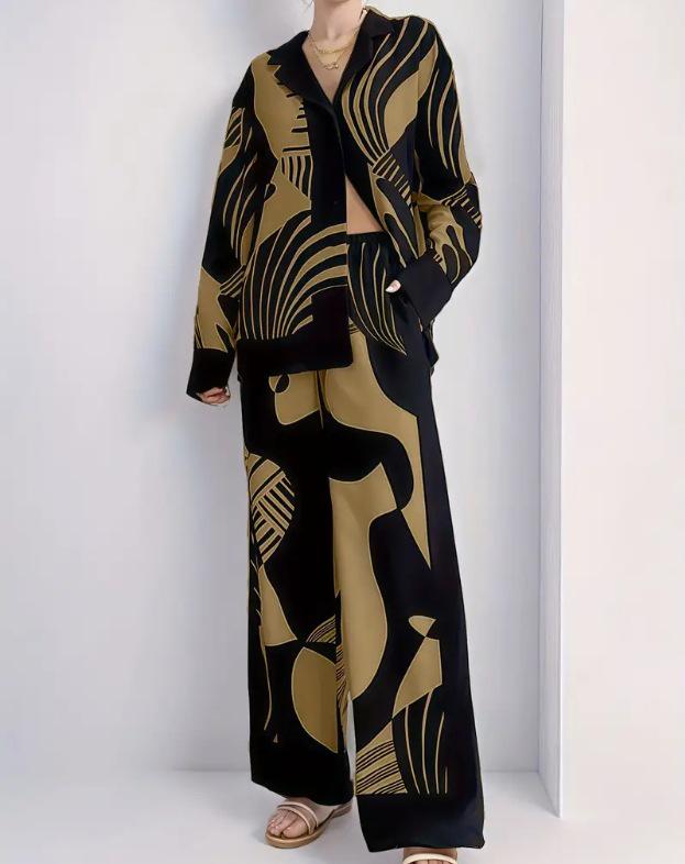 2024 Autumn Elegant Women s Trendy Print Long Sleeve Top and Pants Set M кавовий
2024 Autumn Elegant Women s Trendy Print Long Sleeve Top and Pants Set M кавовий