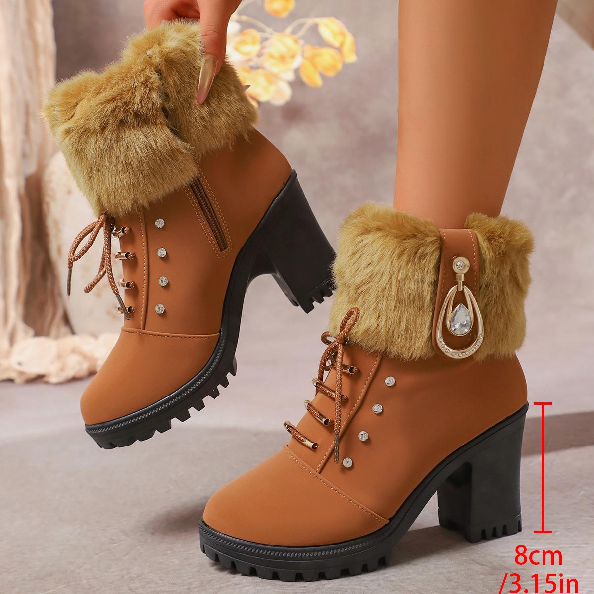 Women s Lightweight Comfortable Cold Warm Padded Snow Boots Non-slip Wear-resistant Outdoor Casual Sneakers High-top Furry Mouth Cotton Boots 41 коричневий
Women s Lightweight Comfortable Cold Warm Padded Snow Boots Non-slip Wear-resistant Outdoor Casual Sneakers High-top Furry Mouth Cotton Boots 41 коричневий