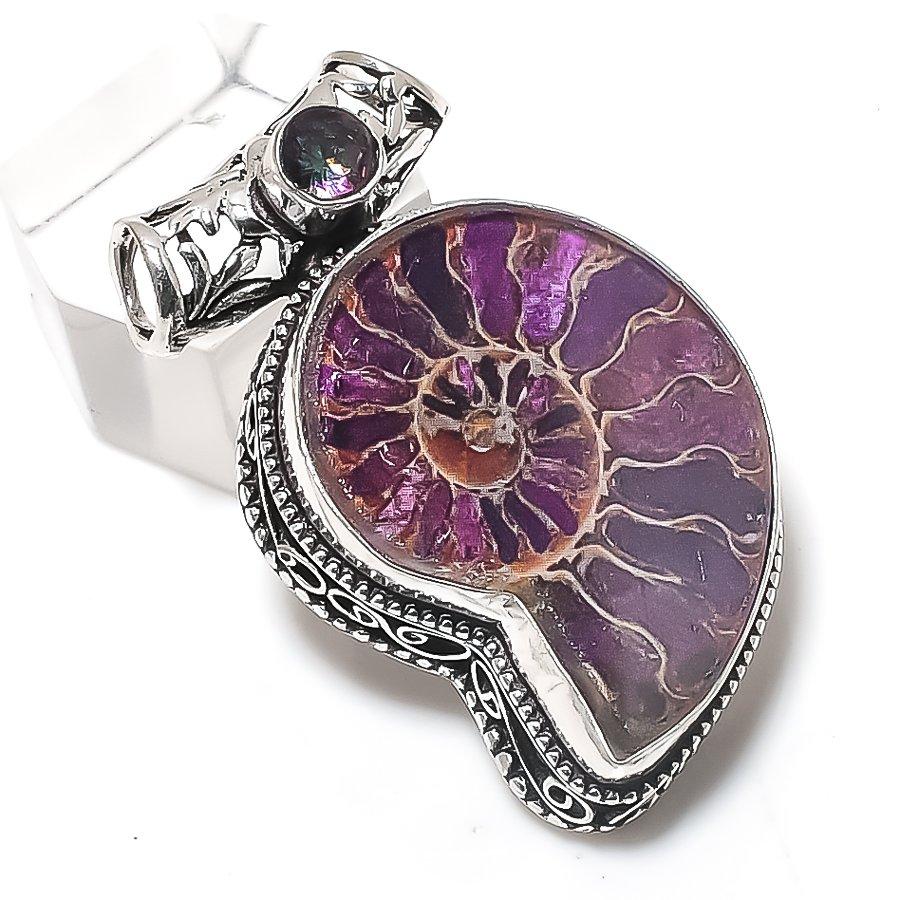 Натуральный окаменелый аммонит, аметист, ювелирная подвеска из стерлингового серебра 925 пробы 1,58 V2f91
Натуральный окаменелый аммонит, аметист, ювелирная подвеска из стерлингового серебра 925 пробы 1,58 V2f91