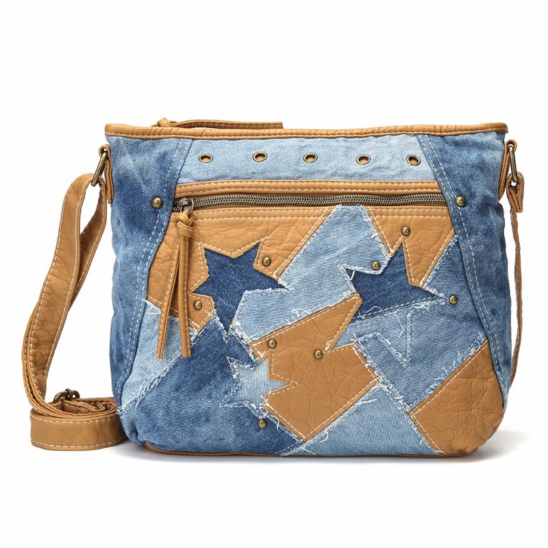Fashion Women Bags Luxury Handbag Designer Jeans Shoulder Bag Star Patchwork Jeans Bag Soft Washed Leather Crossbody Bag Purse 30x2x24cm синій
Fashion Women Bags Luxury Handbag Designer Jeans Shoulder Bag Star Patchwork Jeans Bag Soft Washed Leather Crossbody Bag Purse 30x2x24cm синій