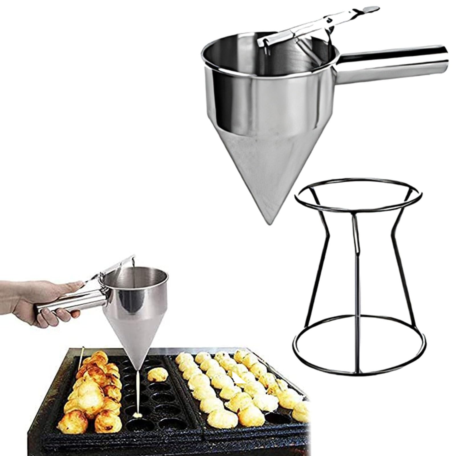 Chakkiri Seed Remover Funnel Stainless Steel Takoyaki Tool with Stand Chakkiri Takoyaki Tool Spout Easy to Use Fish Ball Funnel Takoyaki Kitchen
Chakkiri Seed Remover Funnel Stainless Steel Takoyaki Tool with Stand Chakkiri Takoyaki Tool Spout Easy to Use Fish Ball Funnel Takoyaki Kitchen