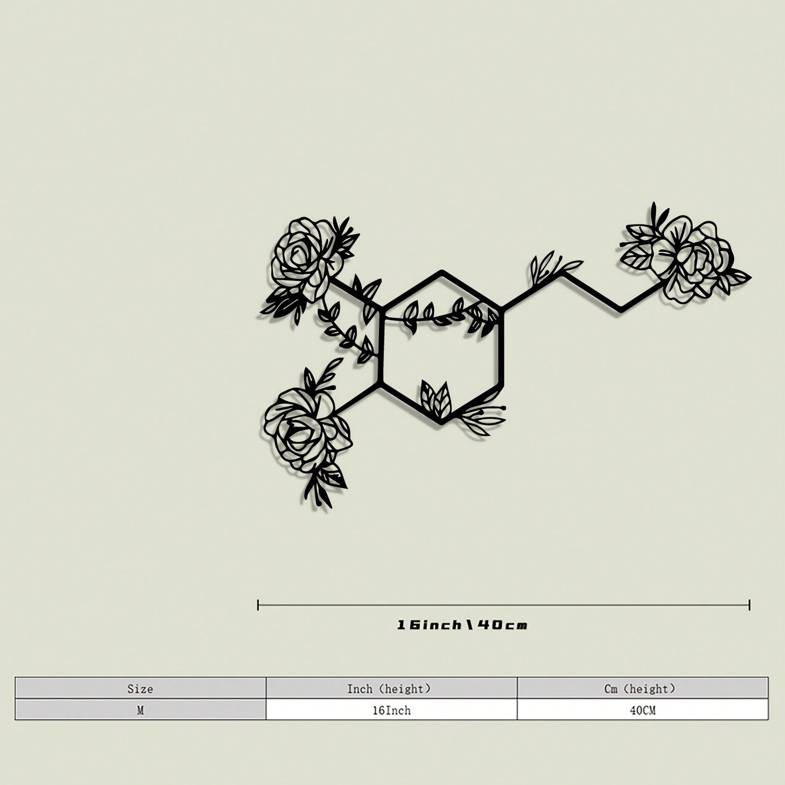 Dopamine Molecule Metal Wall Art Laser Cut Sculpture Modern Floral Design for Home and Office Gift різнокольоровий
Dopamine Molecule Metal Wall Art Laser Cut Sculpture Modern Floral Design for Home and Office Gift різнокольоровий