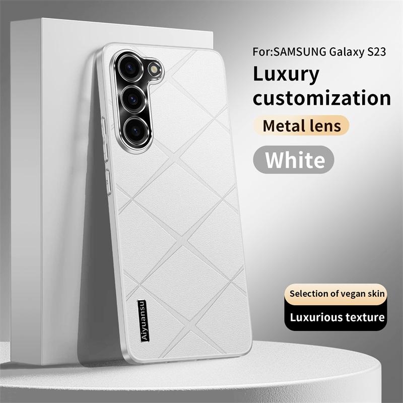 For Samsung Galaxy S23 S23 Ultra high-luxury vegan leather metal lens protection anti-drop and anti-fingerprint phone case For Galaxy S23 белый
For Samsung Galaxy S23 S23 Ultra high-luxury vegan leather metal lens protection anti-drop and anti-fingerprint phone case For Galaxy S23 белый