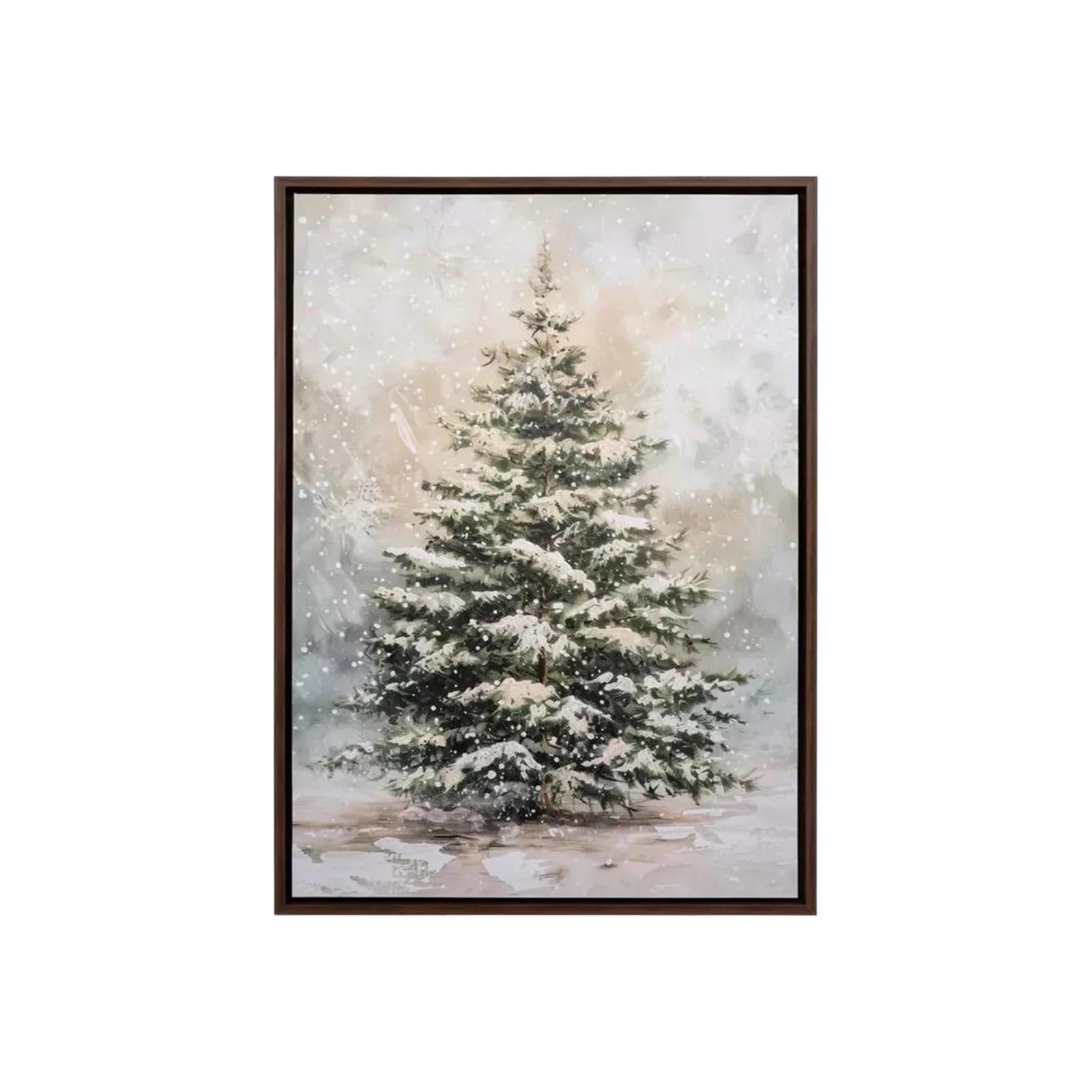 Canvas Wall Art with LED Lights Christmas Tree Snow Scene Winter Holiday Decoration Indoor Wall Hanging Artwork with Frame for Living Room Bedroom
Canvas Wall Art with LED Lights Christmas Tree Snow Scene Winter Holiday Decoration Indoor Wall Hanging Artwork with Frame for Living Room Bedroom