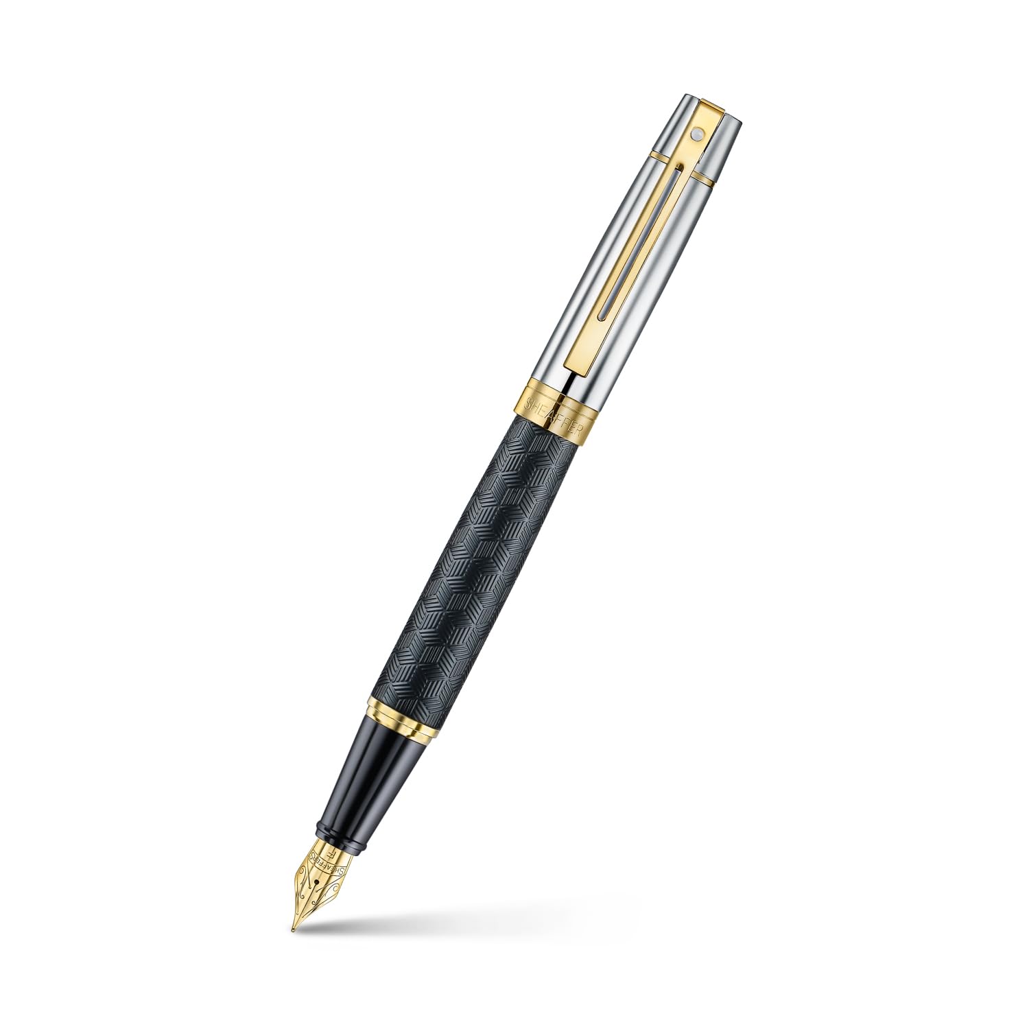 Перьевая ручка Sheaffer 300 E9347 с гравированным матовым черным корпусом и блестящим хромированным колпачком с PVD-позолоченной отделкой, тонкое перо, перьевая ручка премиум-класса
Перьевая ручка Sheaffer 300 E9347 с гравированным матовым черным корпусом и блестящим хромированным колпачком с PVD-позолоченной отделкой, тонкое перо, перьевая ручка премиум-класса