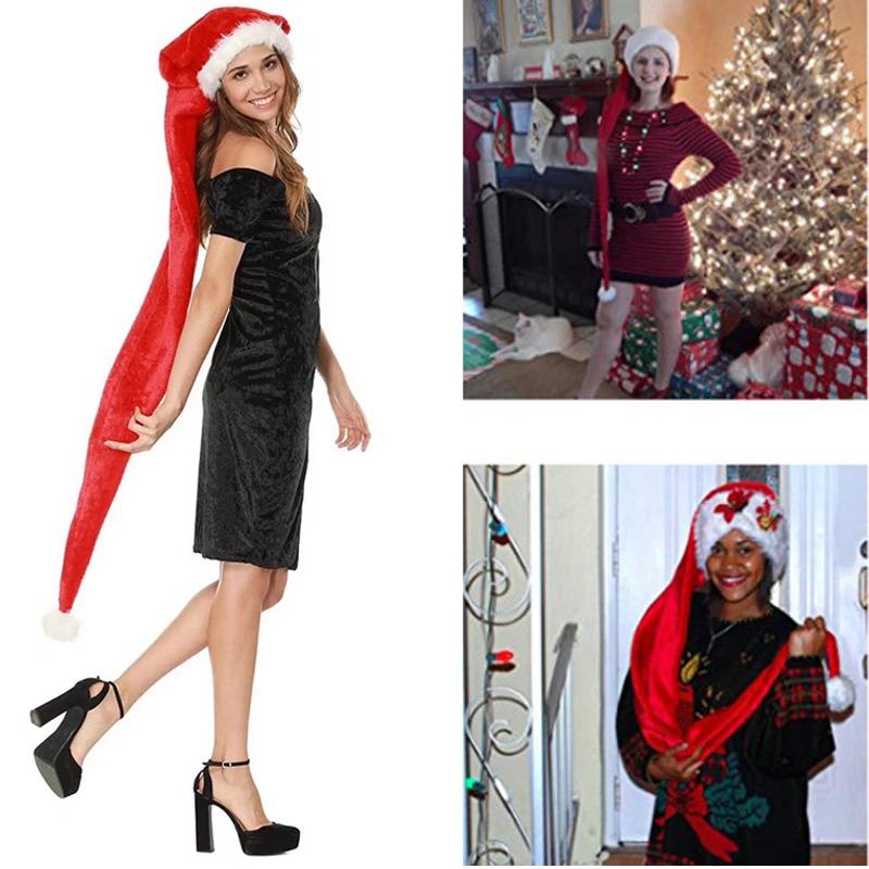 Christmas Supplies Long Christmas Hat for Adult Children Plush Santa Claus Long-tail Cap Santa Hat New Year Xmas Party Decors as show
Christmas Supplies Long Christmas Hat for Adult Children Plush Santa Claus Long-tail Cap Santa Hat New Year Xmas Party Decors as show