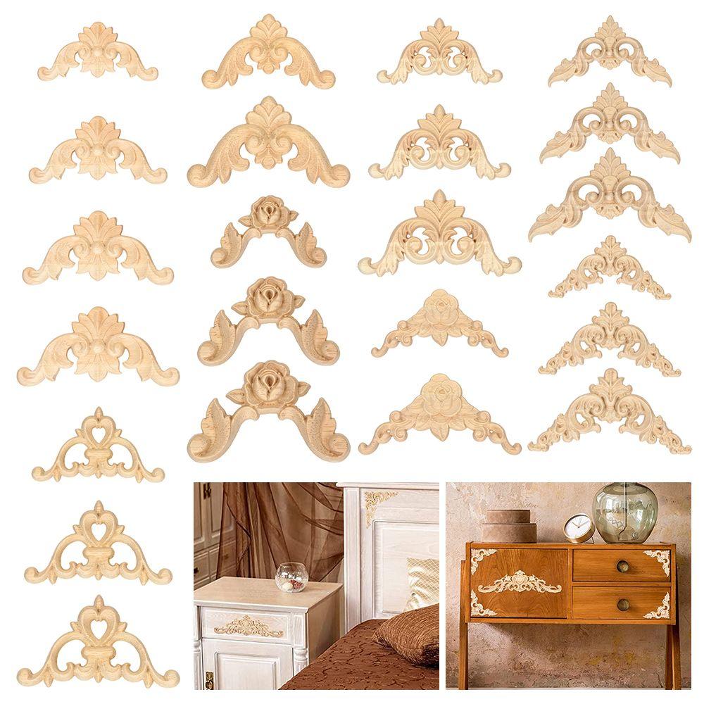 Carving Corner Flower Wood Applique Solid Wood Applique Woodcarving Furniture Decal Corner Flower 4x4x0.8cm-Style1
Carving Corner Flower Wood Applique Solid Wood Applique Woodcarving Furniture Decal Corner Flower 4x4x0.8cm-Style1